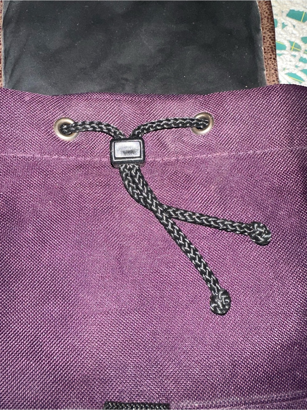 Burgundy Drawstring Backpack - Picture 3 of 7